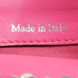 Pre Owned حقيبة كروس بودي جلد وردي كابسول بايكر موسكينو