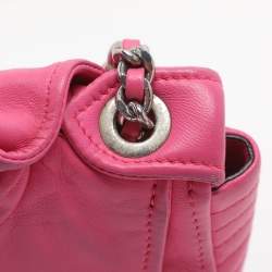 Pre Owned حقيبة كروس بودي جلد وردي كابسول بايكر موسكينو