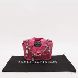 Pre Owned حقيبة كروس بودي جلد وردي كابسول بايكر موسكينو