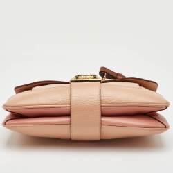 مملوكة مسبقًا Moschino Hidden Lock Beige/Brown Leather Shoulder Bag