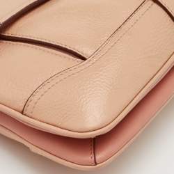 مملوكة مسبقًا Moschino Hidden Lock Beige/Brown Leather Shoulder Bag