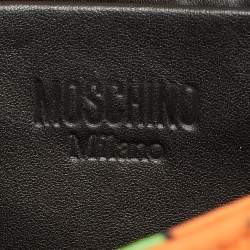 Pre Owned حقيبة كتف موسكينو مبطن قماش متعدد الألوان مزين بتاج الفيل