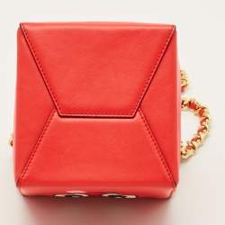 Pre Owned Moschino McDonald's Happy Meal Red/Yellow Leather Shoulder Bag