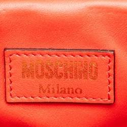 Pre Owned Moschino McDonald's Happy Meal Red/Yellow Leather Shoulder Bag