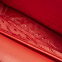 مملوكة مسبقًا Moschino McDonald's Red/Yellow Quilted Leather Flap Shoulder Bag