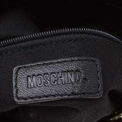 Pre Owned Moschino Black Signature Nylon and Leather Hobo