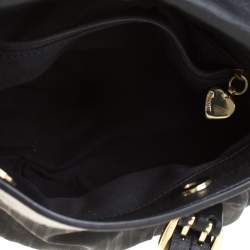 Pre Owned Moschino Black Signature Nylon and Leather Hobo