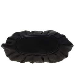 Pre Owned Moschino Black Signature Nylon and Leather Hobo