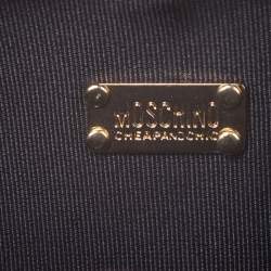 Pre Owned Moschino Pink Canvas Chain Clutch