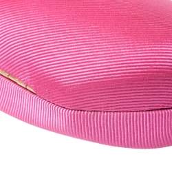 Pre Owned Moschino Pink Canvas Chain Clutch