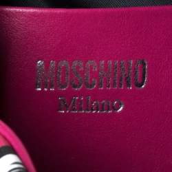 Pre Owned Moschino Pink Coated Canvas Fruitblast Oval Crossbody Bag
