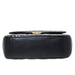 مملوكة مسبقًا حقيبة موسكينو سلسلة قفل قلب قلاب  جلد مطرزة نجوم سوداء