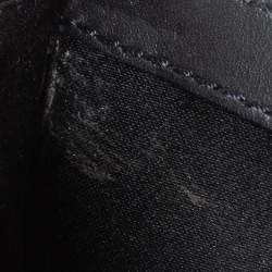 Pre Owned Moschino Black Leather Wristlet Clutch