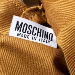 Pre Owned Moschino Brown Signature Canvas Zip Bowler Bag