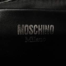 Pre Owned Moschino Multicolor Printed Coated Canvas Front Pocket Backpack