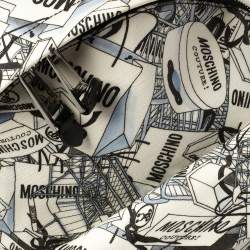 Pre Owned Moschino Multicolor Printed Coated Canvas Front Pocket Backpack