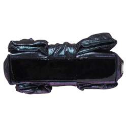 Pre Owned Moschino Holographic Iridescent Leather Satchel