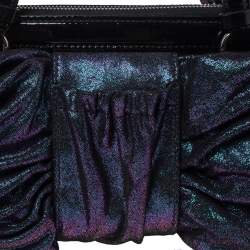 Pre Owned Moschino Holographic Iridescent Leather Satchel