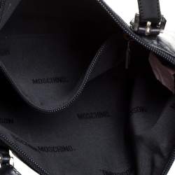 Pre Owned Moschino Black Leather Tote  