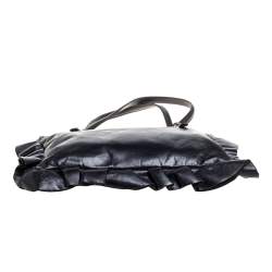 Pre Owned Moschino Black Leather Tote  