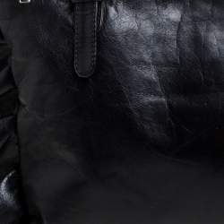 Pre Owned Moschino Black Leather Tote  