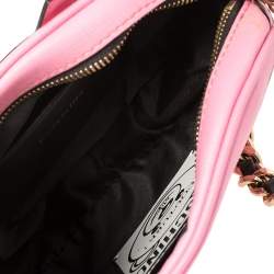 Pre Owned Moschino Pink Coated Canvas Toy Crossbody Bag