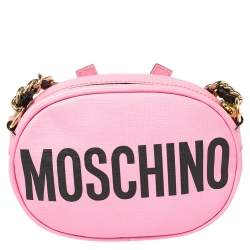 Pre Owned Moschino Pink Coated Canvas Toy Crossbody Bag