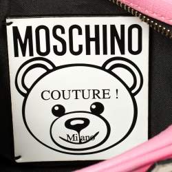 Pre Owned Moschino Pink Coated Canvas Toy Crossbody Bag