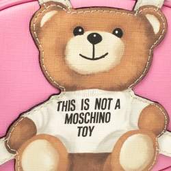 Pre Owned Moschino Pink Coated Canvas Toy Crossbody Bag