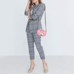 Pre Owned Moschino Pink Coated Canvas Toy Crossbody Bag