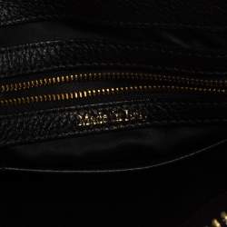 Moschino Black Grain Leather Side Logo Detail Tote 