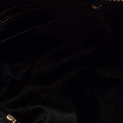 Moschino Black Grain Leather Side Logo Detail Tote 