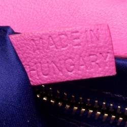 Pre Owned Moschino Multicolor Patent Leather Bird Face Flap Shoulder Bag