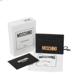 Moschino Black Leather Card Holder
