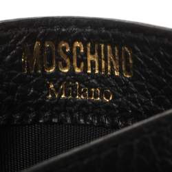 Moschino Black Leather Card Holder