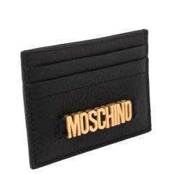 Moschino Black Leather Card Holder