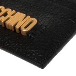 Moschino Black Leather Card Holder