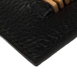 Moschino Black Leather Card Holder