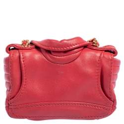 Moschino Red Leather Biker Jacket Crossbody Bag