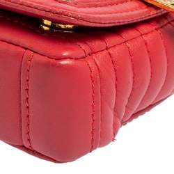 Moschino Red Leather Biker Jacket Crossbody Bag
