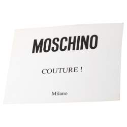 Pre Owned Moschino Red Leather Capsule Biker Jacket Shoulder Bag