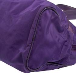 Moschino Purple Nylon Satchel
