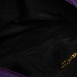 Moschino Purple Nylon Satchel