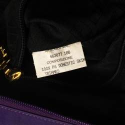 Moschino Purple Nylon Satchel