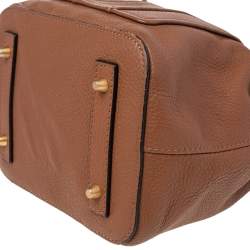 Moschino Brown Leather Logo Hobo