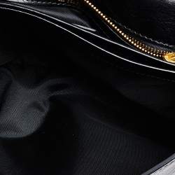 Moschino Black Leather Logo Crossbody Bag