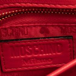 Pre Owned Moschino Red/Yellow Quilted Leather McDonald's Happy Meal Shoulder Bag