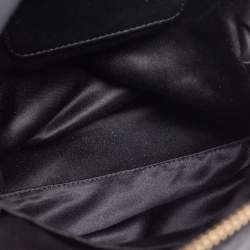 Moschino Black Nylon Logo Embellished Backpack