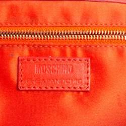 Pre Owned Moschino Cheap and Chic Red Leather Heart Flap Shoulder Bag