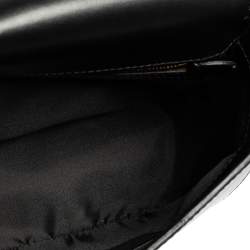 Moschino Black Leather Logo Belt Strap Crossbody Bag